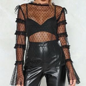 Nasty Gal Flare Sleeve Top